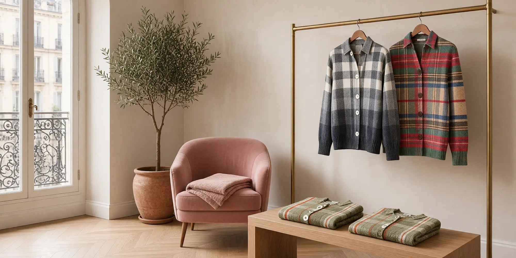 Cardigan de cuadros